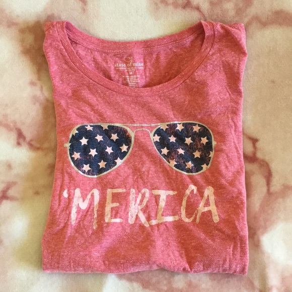 Merica Red Patriotic Tshirt size Medium Resale - Picture 11 of 15